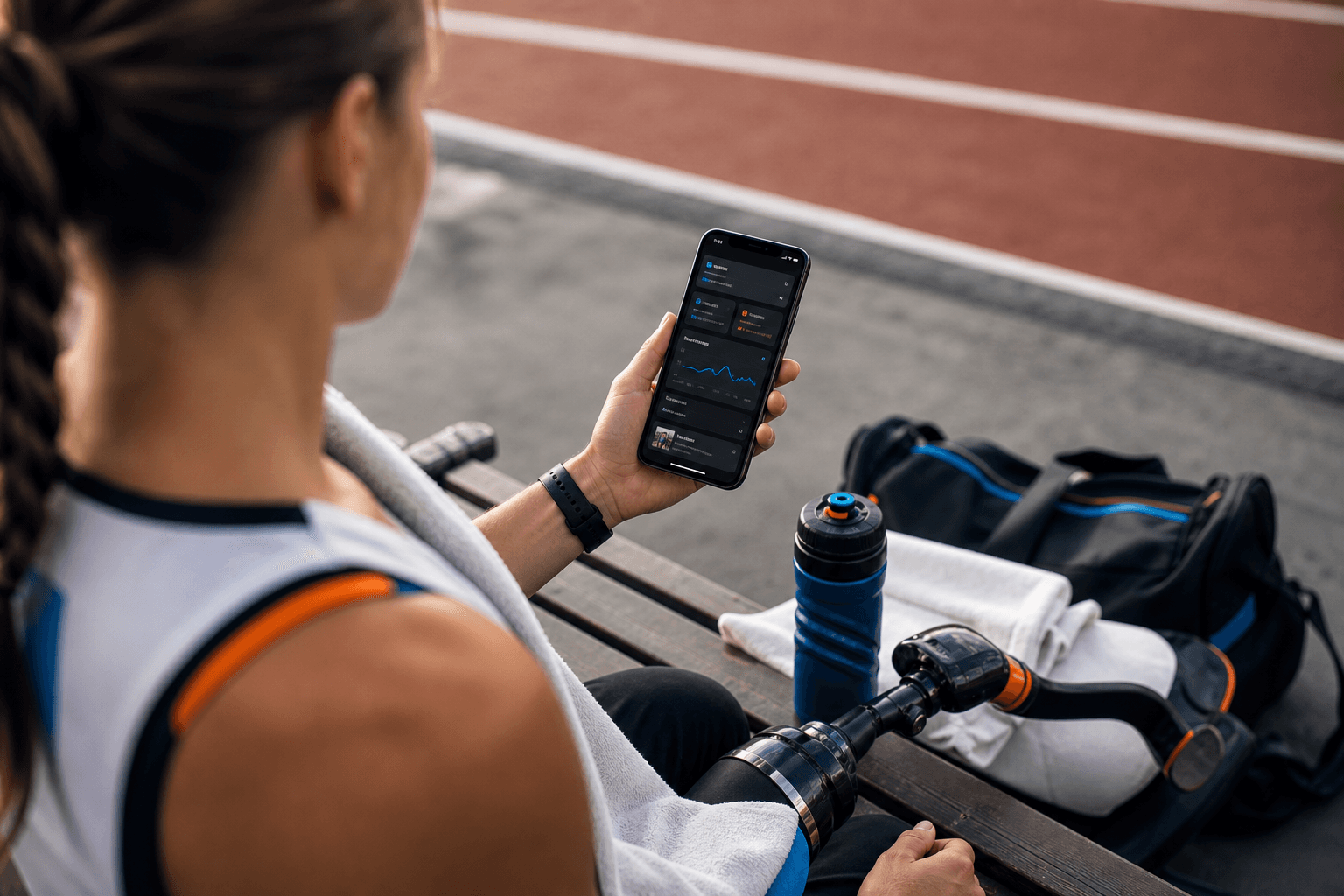 An athlete logging how a session felt on their phone.